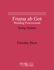 Fruma ab Got (Wedding Processional) String Quartet P.O.D. cover Thumbnail